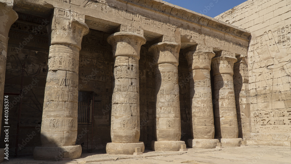 Medinet Habu Mortuary temple in Egypt, Luxor