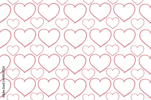 a seamless pattern of hearts isolated on a white background. An ornament for printing or for packaging. vector