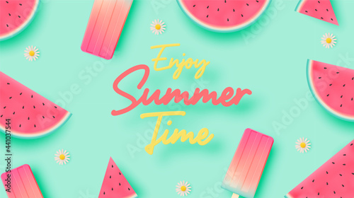 Popsicle in love with ice cream