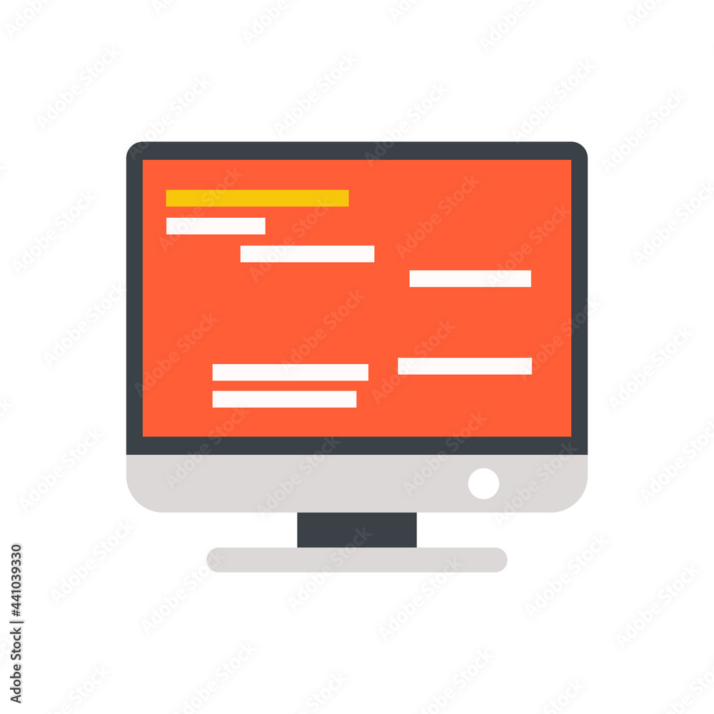 Computer monitor electronic screen icon vector illustration design. PC device equipment office monitor and business computer isolated white. Desktop modern object front view network icon television Computer monitor electronic screen icon vector illustration design. PC device equipment office monitor and business computer isolated white. Desktop modern object front view network icon television