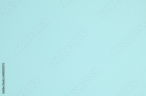 Blank turquoise linen canvas texture background, art and design background.