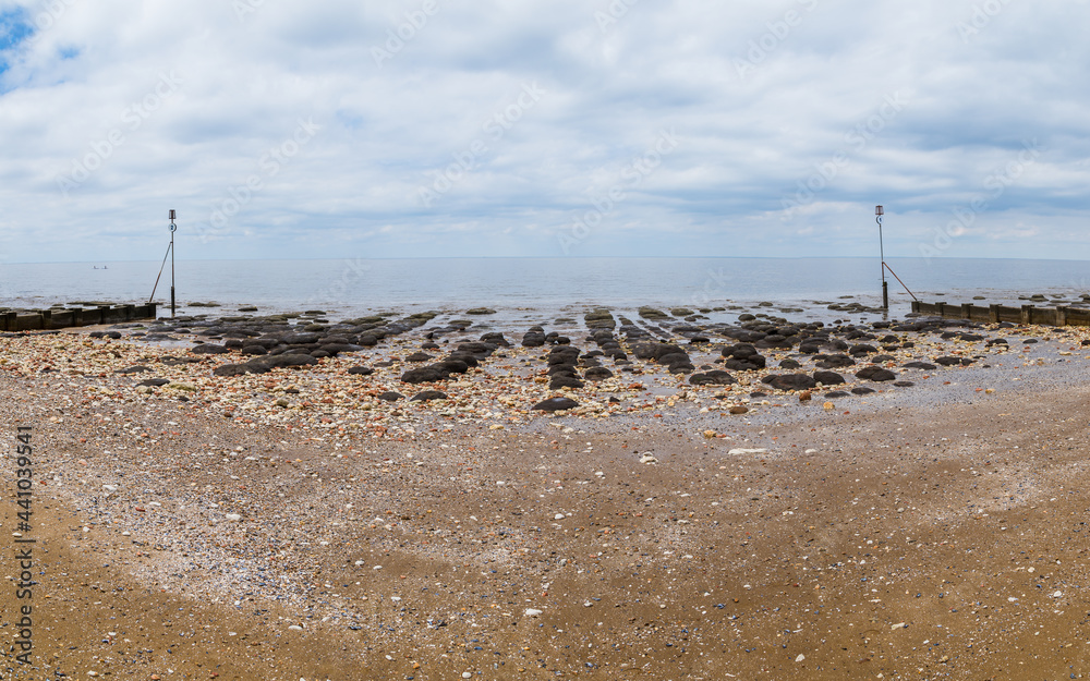 Hunstanton rock pool panorama