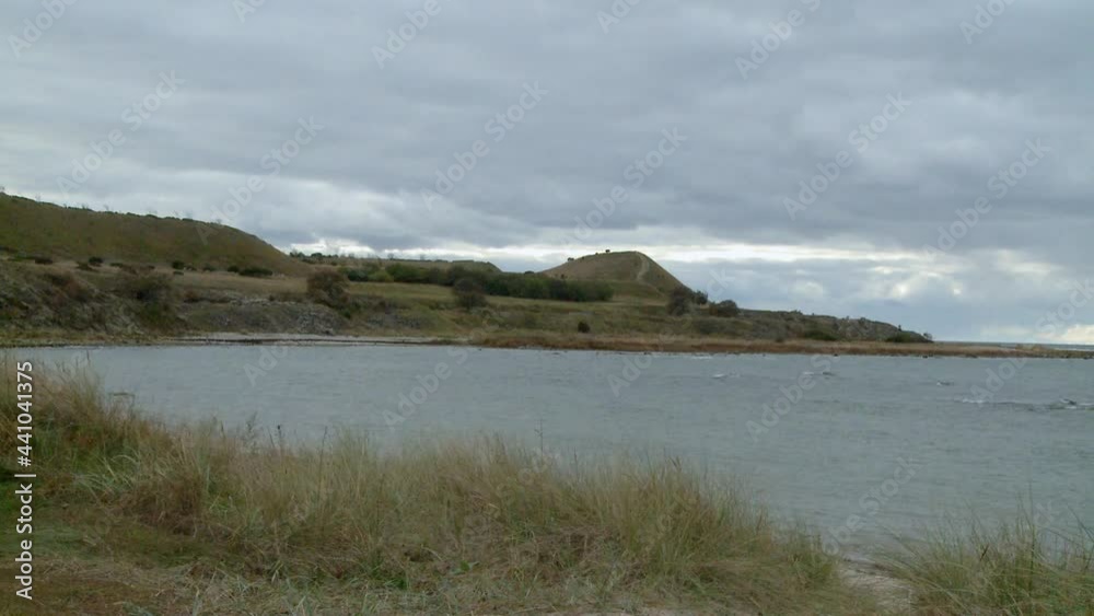 Coastline on the island Gotland in Sweden during a cold autumn day Coastline on the island Gotland in Sweden during a cold autumn day