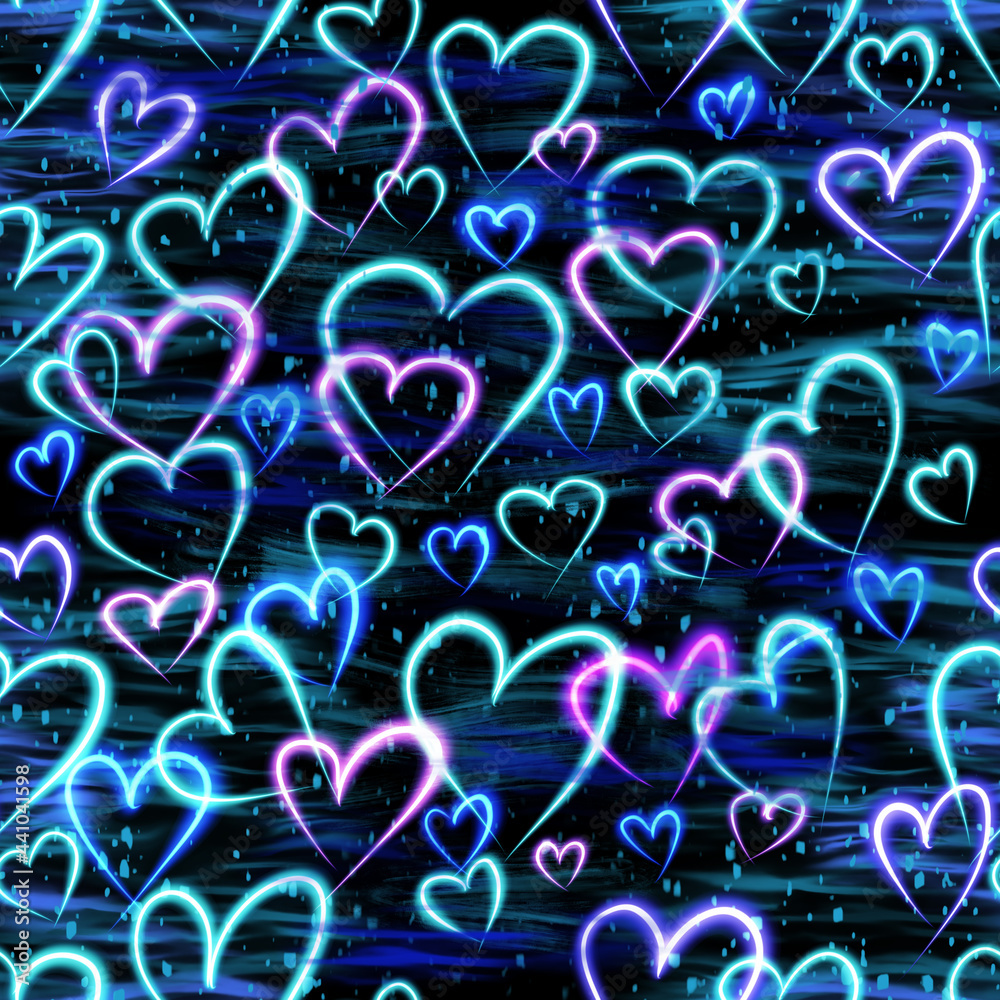 hand painted pattern with hearts. romantic hand made background for fabric print, paper card, textile, fashion on white background. Valentine's day, Wedding, Birthday, Love hand painted pattern with hearts. romantic hand made background for fabric print, paper card, textile, fashion on white background. Valentine's day, Wedding, Birthday, Love