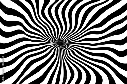 Simple abstract wavy background. Vector illustration with optical illusion, op art.