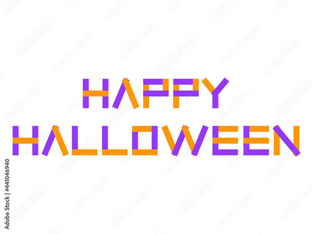 “HAPPY HALLOWEEN” ハロウィンカラー(オレンジ×紫)タイトル【長方形プレートver.】 “HAPPY HALLOWEEN” ハロウィンカラー(オレンジ×紫)タイトル【長方形プレートver.】