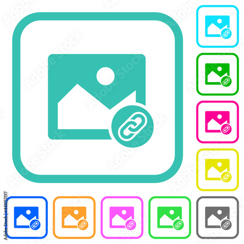Link image vivid colored flat icons