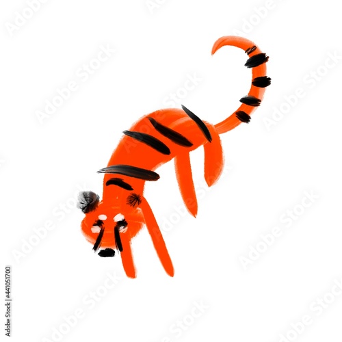 Photography Funny wild cat tiger. Cute kids print for 2022