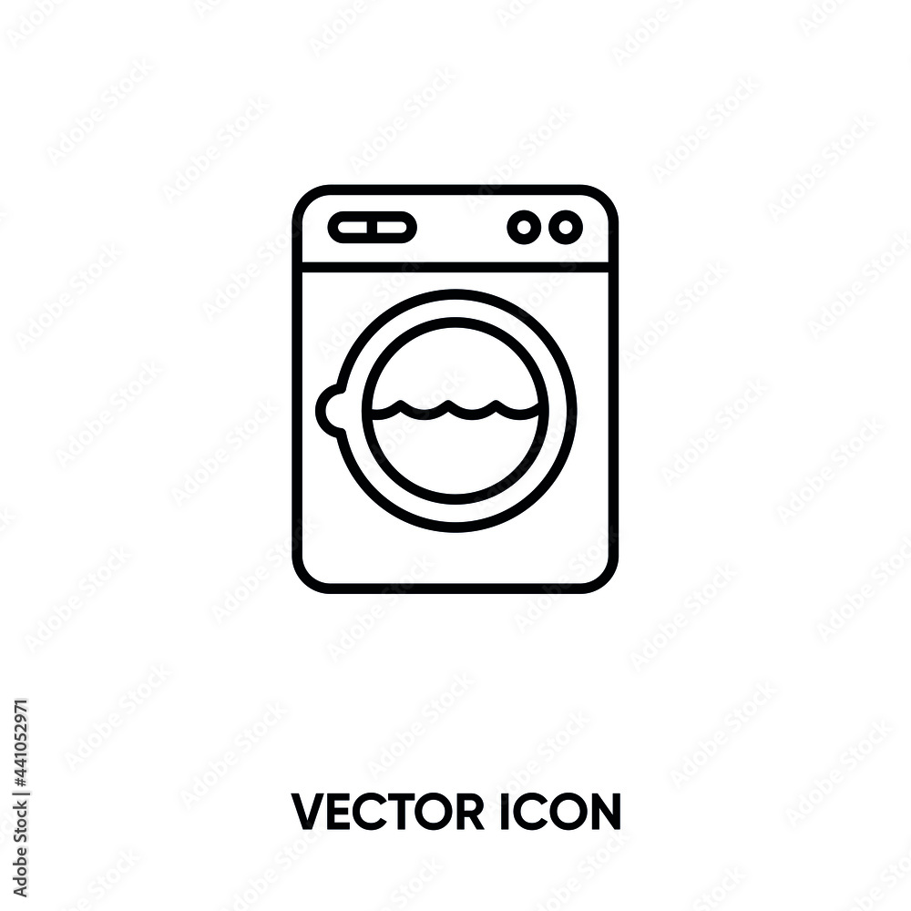 Washing machine vector icon. Modern, simple flat vector illustration for website or mobile app. Laundry symbol, logo illustration. Pixel perfect vector graphics Washing machine vector icon. Modern, simple flat vector illustration for website or mobile app. Laundry symbol, logo illustration. Pixel perfect vector graphics
