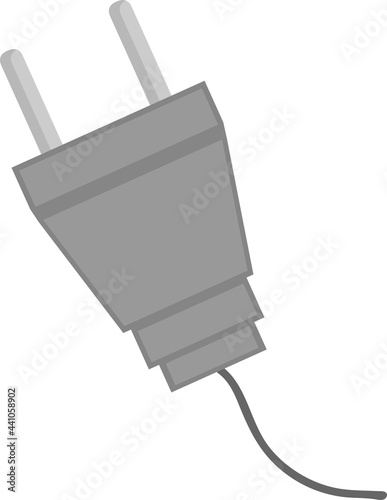 Vector emoticon illustration of a plug socket