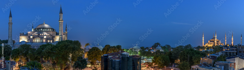 Naklejka premium Istanbul mosques at night