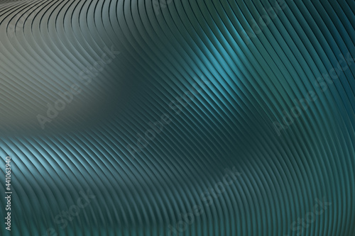 green Abstract wall wave architecture abstract background 3d rendering ,green background for presentation