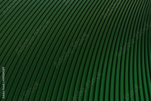 green Abstract wall wave architecture abstract background 3d rendering ,green background for presentation