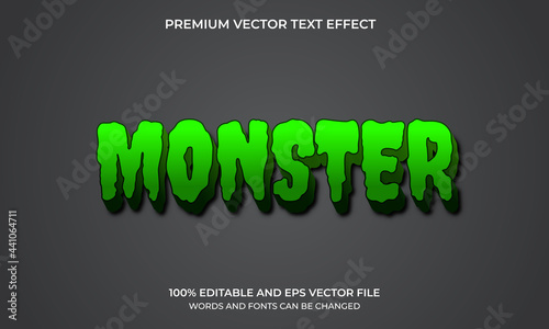 Editable text effect - Monster