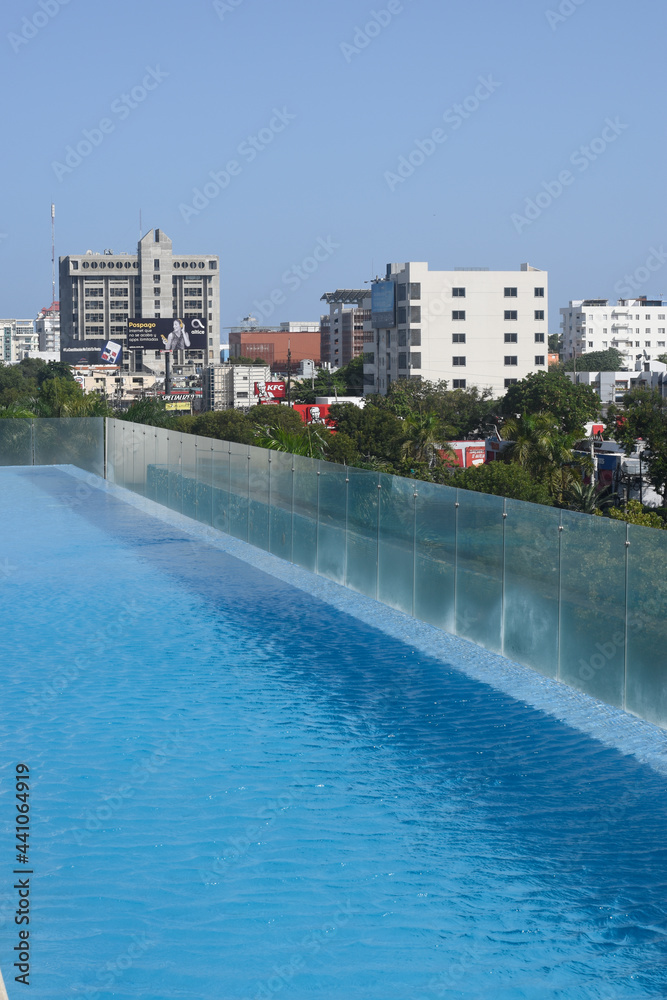 pool in hotel at Santo Domingo