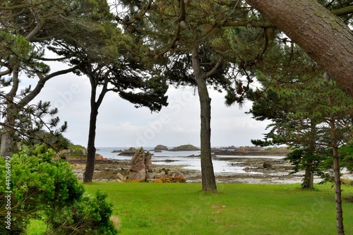 Beautiful seascape on the Brehat island in brittany france