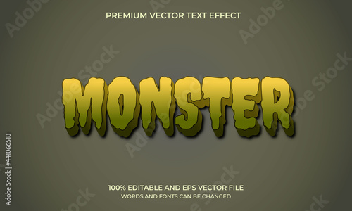 Editable text effect - Monster