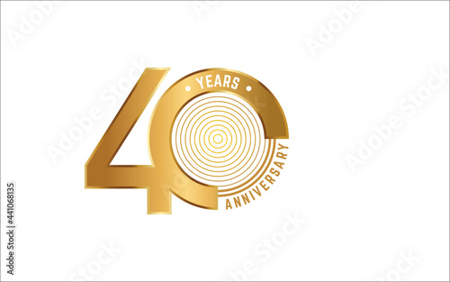Illustration vector graphic of 40 years anniversary logo design template