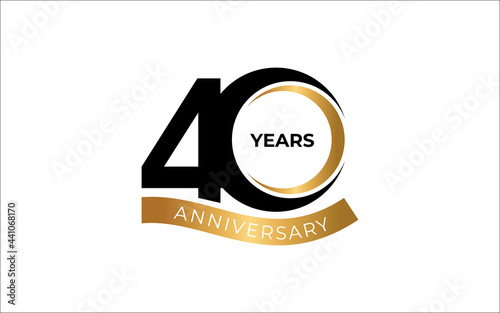 Illustration vector graphic of 40 years anniversary logo design template