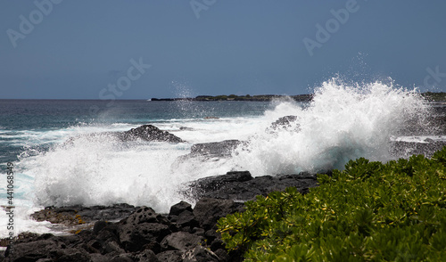 waves breaking on the rocks 4