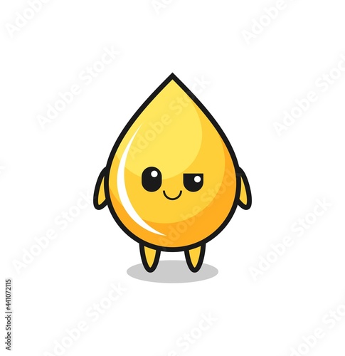 honey drop cartoon with an arrogant expression