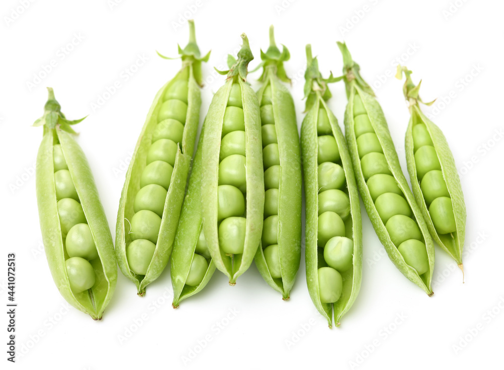 Fresh peas on white background Fresh peas on white background