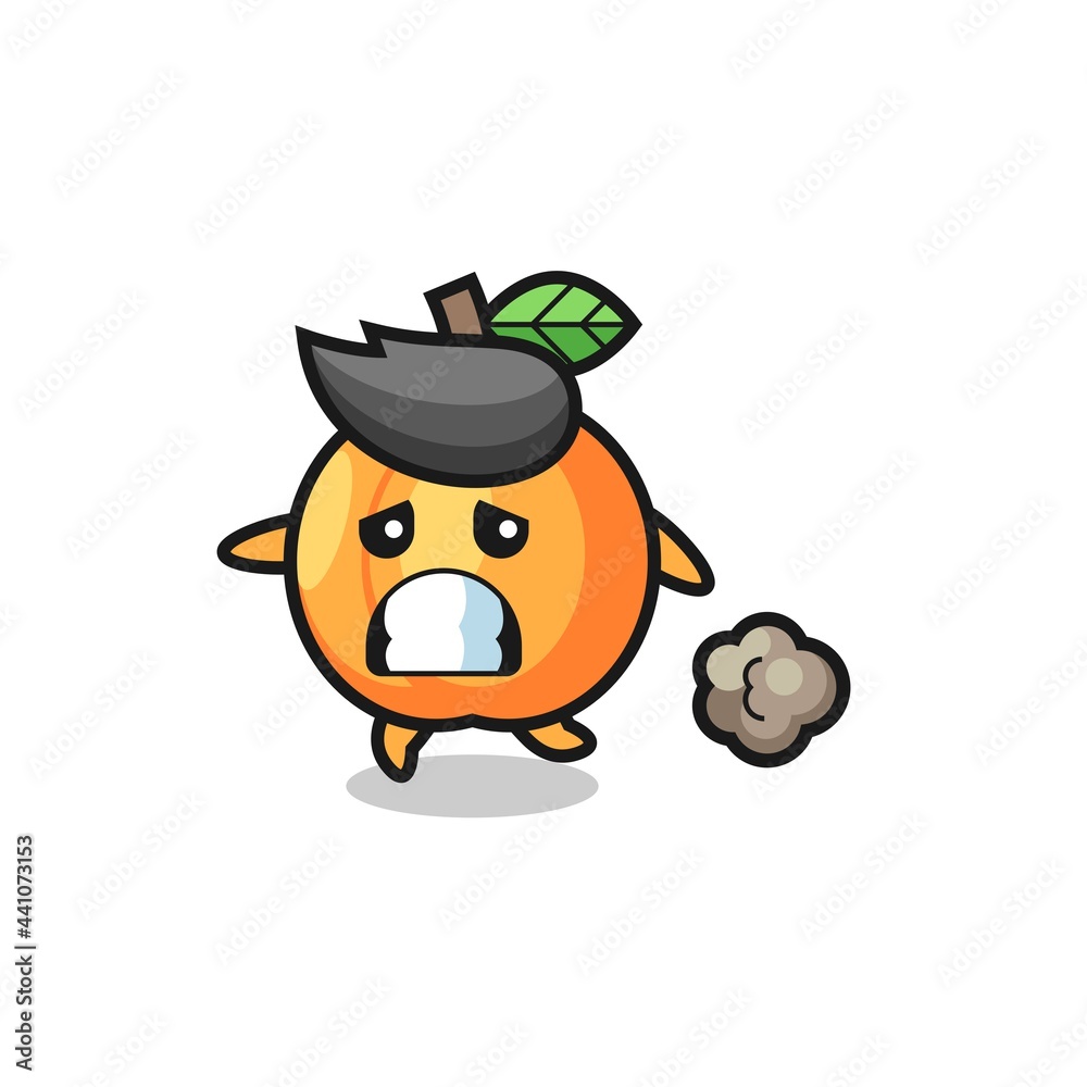 illustration of the apricot running in fear illustration of the apricot running in fear