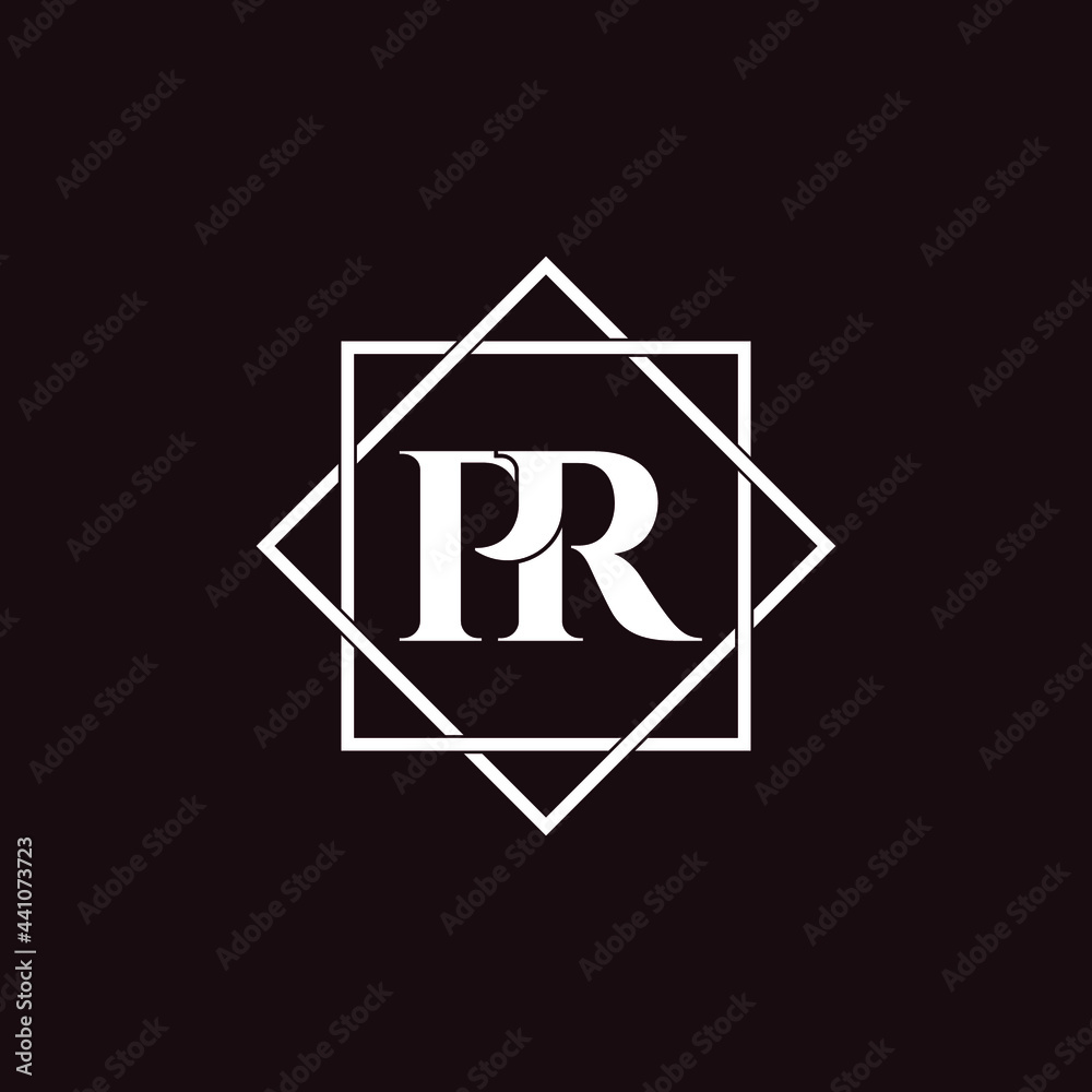 Letter PR luxury logo design vector Letter PR luxury logo design vector