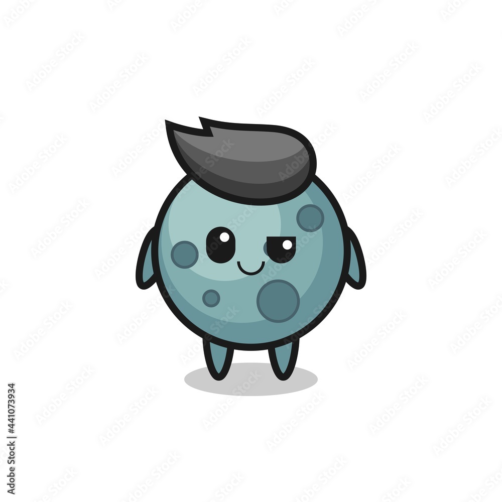 asteroid cartoon with an arrogant expression asteroid cartoon with an arrogant expression