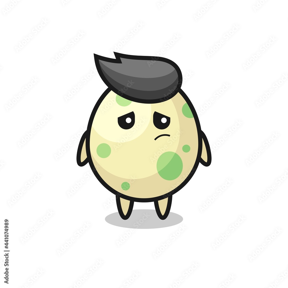 the lazy gesture of spotted egg cartoon character the lazy gesture of spotted egg cartoon character