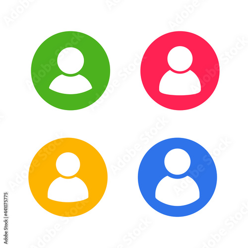 Set Of Flat User Icons. Contact Symbol. Profile Avatar Sign.