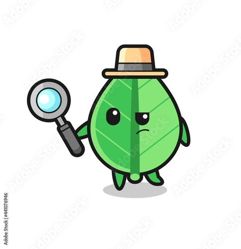leaf detective character is analyzing a case