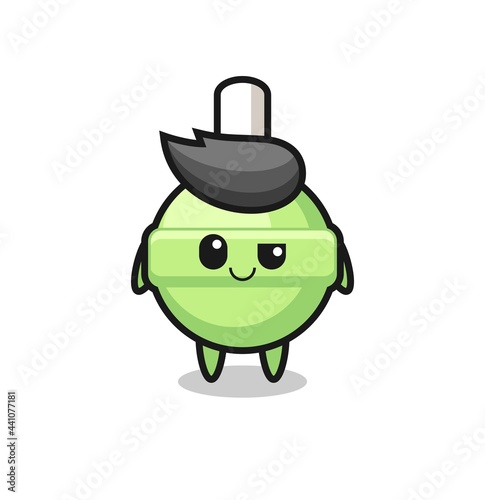 lollipop cartoon with an arrogant expression