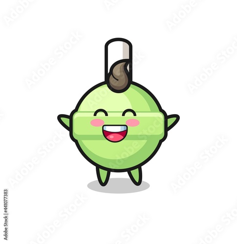 happy baby lollipop cartoon character