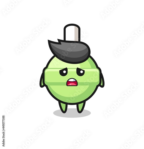 disappointed expression of the lollipop cartoon