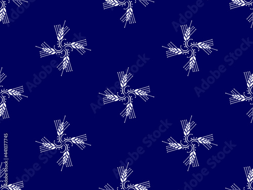 Seamless pattern vector texture in Aztec style  tribal embroidery.