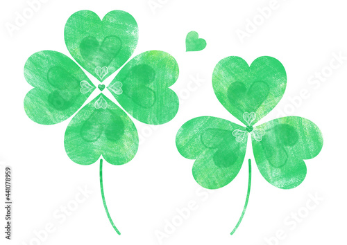 ハッピークローバー グリーン パステル風