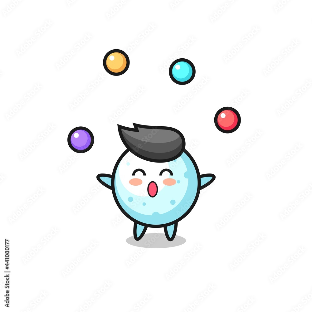 the snow ball circus cartoon juggling a ball the snow ball circus cartoon juggling a ball