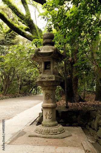 japanese garden lantern photo