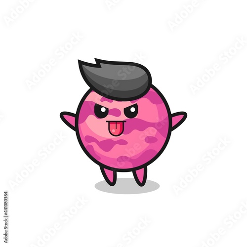 naughty ice cream scoop character in mocking pose