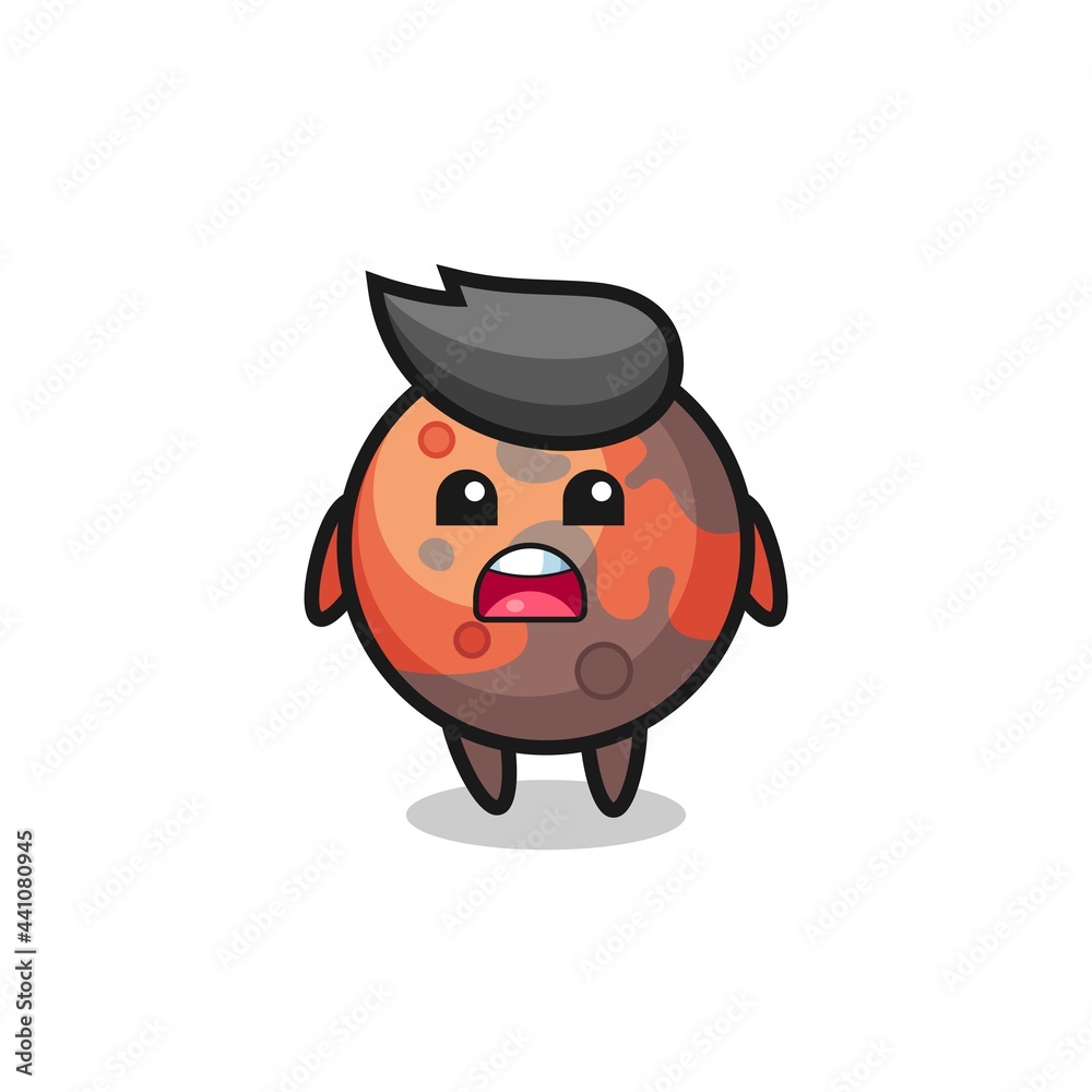 mars illustration with apologizing expression, saying I am sorry mars illustration with apologizing expression, saying I am sorry