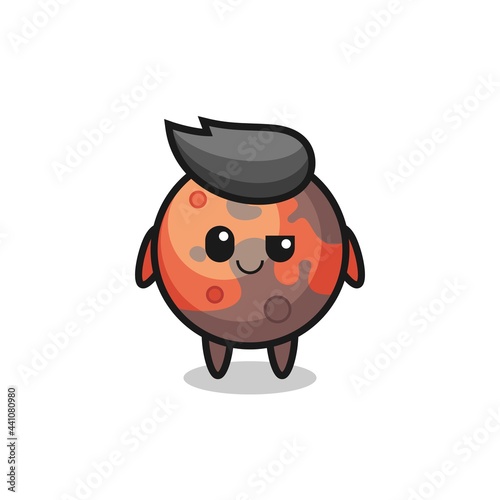 mars cartoon with an arrogant expression