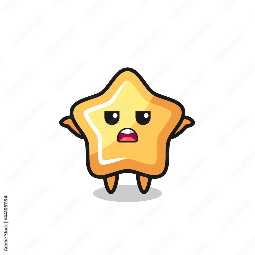 star mascot character saying I do not know star mascot character saying I do not know
