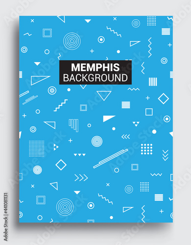Memphis design elements halftone and geometric shapes patterns trend, design and vintage geometric print illustration element
