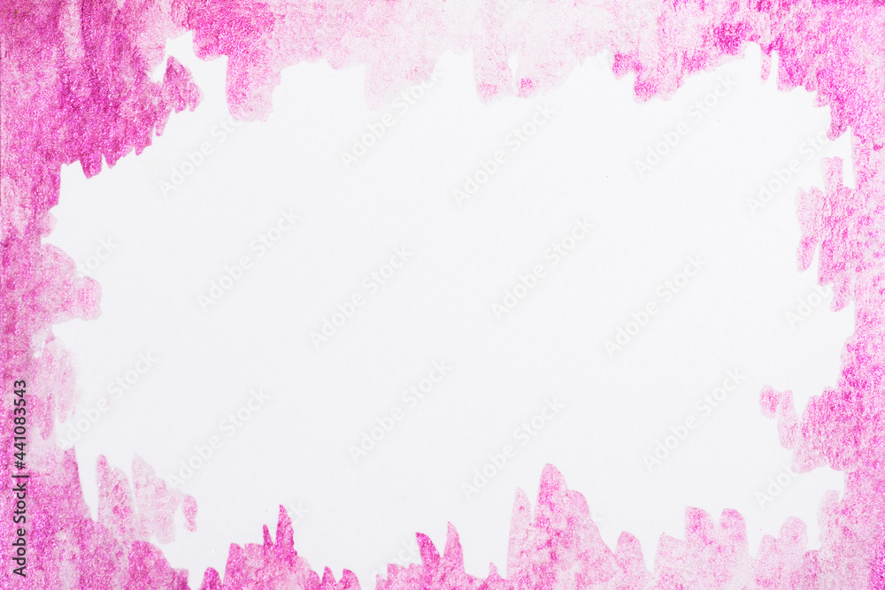 Abstract pink color paint. Brush stroke background and frame.