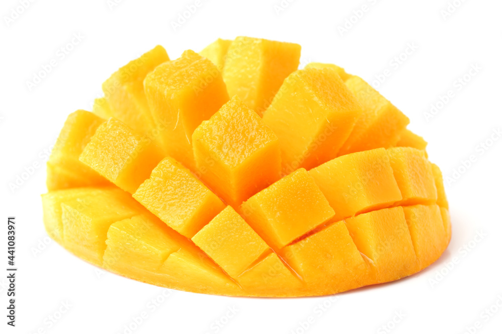 mango cut in half