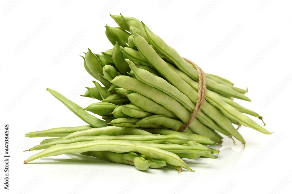 Green kidney bean on white background Green kidney bean on white background