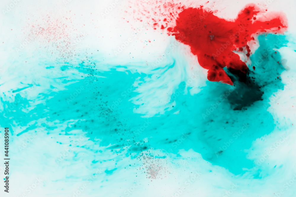 Red, Green and white abstract art background. Aquarelle backgrou Red, Green and white abstract art background. Aquarelle backgrou