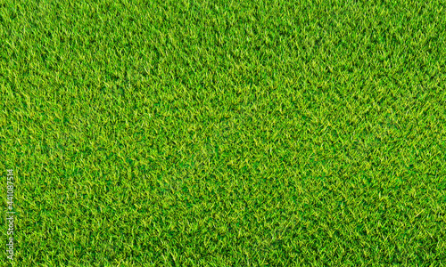 Top view Fresh green lawn For football and soccer fields or golf courses. For use to make background or wallpaper garden. Fresh green grass for a playground. 3D Rendering
