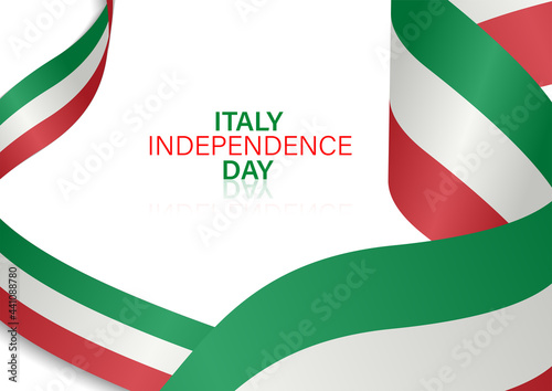 Independence Day of Italy background for banner, flyer, ribbon flag Italy